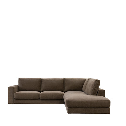 LABEL51 Hoekbank Valero - Retro Taupe Tresor - Chenille - Hoekbank Rechts