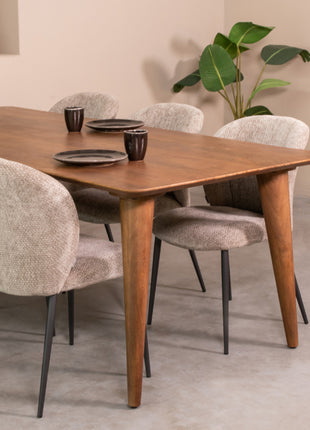 LABEL51 Eetkamertafel Fly - Nature Smooth - Mangohout - 250 cm