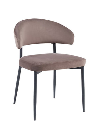LABEL51 Eetkamerstoel Bliss - Taupe - Fluweel