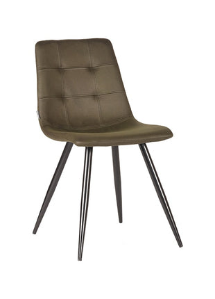 LABEL51 Eetkamerstoel Jay - Army green - Microfiber
