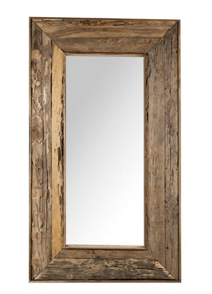 Recycled teakhouten spiegel 160x90cm