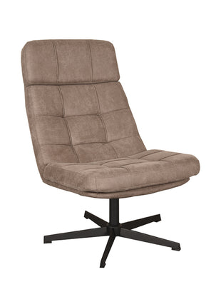 Fauteuil Alvar - Taupe - Micro Suede