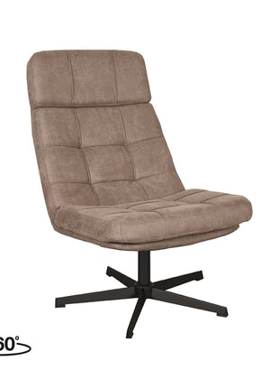 Fauteuil Alvar - Taupe - Micro Suede