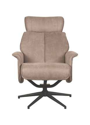 LABEL51 Fauteuil Verdal - Taupe - Micro Suede