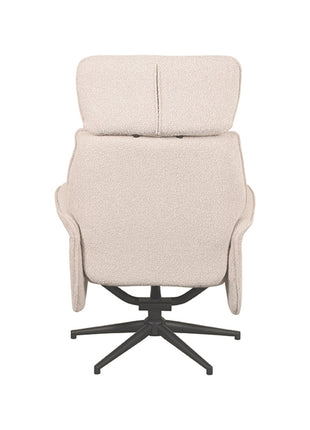 Fauteuil Verdal - Naturel - Boucle - Incl. Hocker