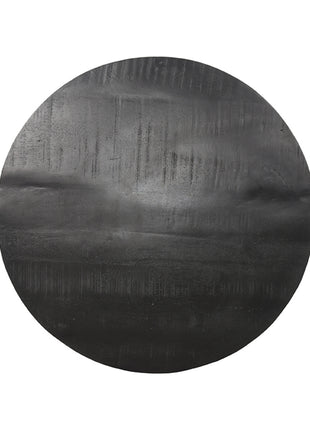 Eetkamertafel Tafelblad Sloppy Edge - Zwart - Mangohout - Rond - 70 cm