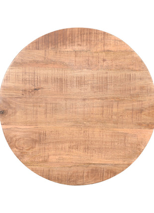 Eetkamertafel Tafelblad Sloppy Edge - Rough - Mangohout - Rond - 70 cm