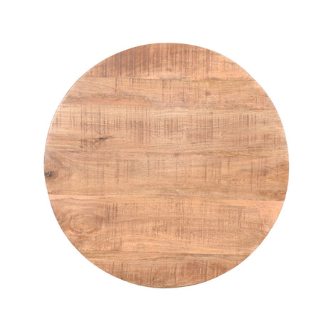 Eetkamertafel Tafelblad Sloppy Edge - Rough - Mangohout - Rond - 70 cm