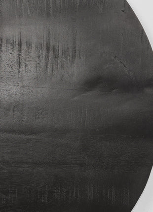 Eetkamertafel Tafelblad Sloppy Edge - Zwart - Mangohout - Rond - 70 cm