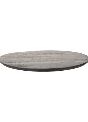 Eetkamertafel Tafelblad Sloppy Edge - Zwart - Mangohout - Rond - 70 cm