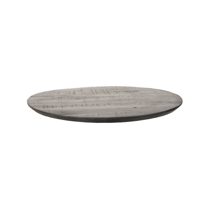 Eetkamertafel Tafelblad Sloppy Edge - Zwart - Mangohout - Rond - 70 cm