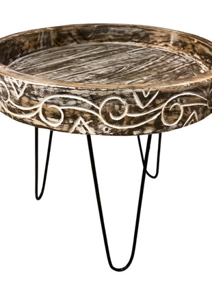 Round table carv. D60 L.
