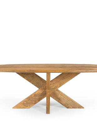 Salontafel Deens Ovaal Runa met Houten Onderstel 130