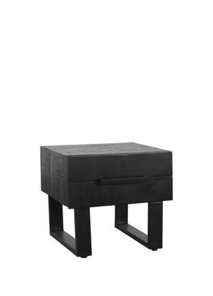 Salontafel Santos - Zwart - Mangohout - 50 cm