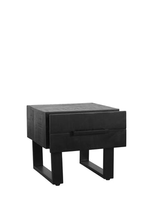 Salontafel Santos - Zwart - Mangohout - 50 cm