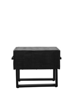 Salontafel Santos - Zwart - Mangohout - 50 cm