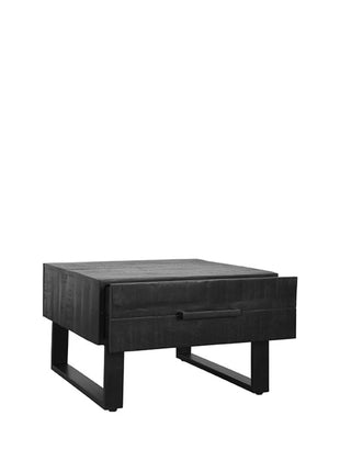 LABEL51 Salontafel Santos - Zwart - Mangohout - 70 cm