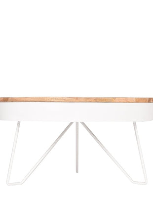 LABEL51 Salontafel Saran - Wit - Metaal - Rond - 80 cm