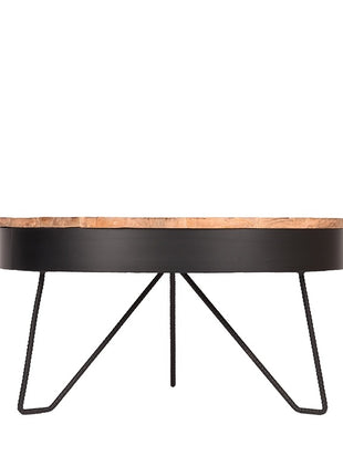 Salontafel Saran - Zwart - Metaal - Rond - 80 cm