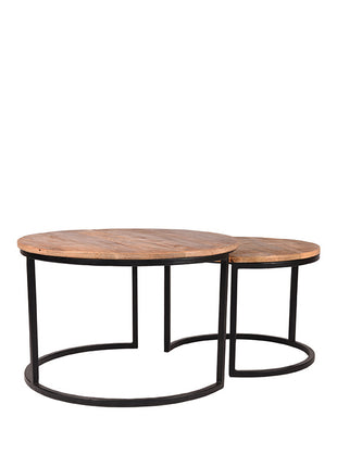 Salontafel Set Double - Rough - Mangohout