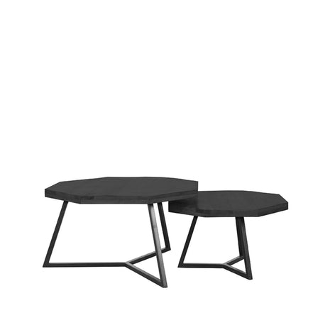 Salontafel Figure - Zwart - Mangohout