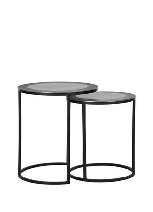 Salontafel Set Pair - Antiek ash - Metaal - 40 cm