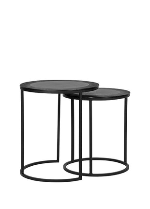 Salontafel Set Pair - Zwart - Metaal - 40 cm