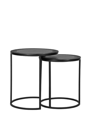 Salontafel Set Pair - Zwart - Metaal - 40 cm
