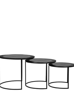 Salontafel Set Tres - Zwart - Metaal