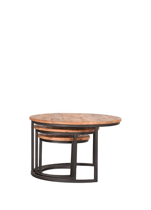 Salontafel Set Triplet - Rough - Mangohout