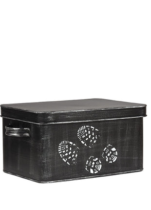 Schoenpoets opbergkist - Zwart - Metaal