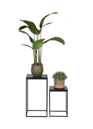 Bijzettafel Vintage - Zwart - Mangohout