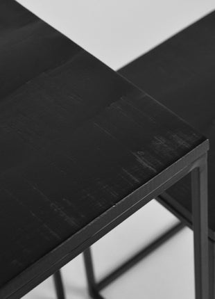 Bijzettafel Vintage - Zwart - Mangohout