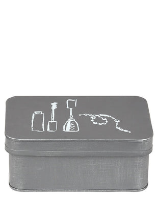 LABEL51 Make-Up opbergkist - Grijs - Metaal