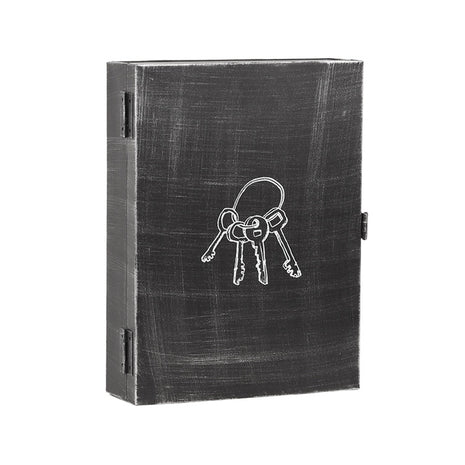 Wanddecoratie Sleutelkastje - Zwart - Metaal