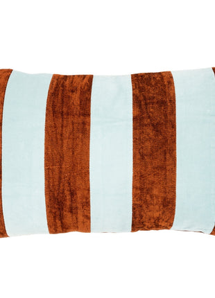 Stripey 40x60 cm - light blue / caramel -