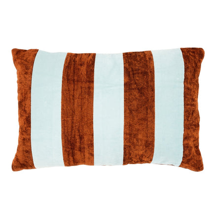 Stripey 40x60 cm - light blue / caramel -