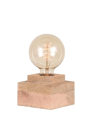 Tafellamp Block - Rough - Mangohout