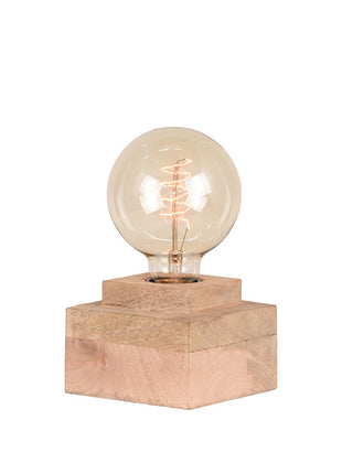 Tafellamp Block - Rough - Mangohout