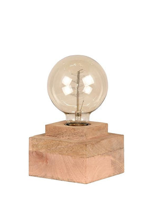 Tafellamp Block - Rough - Mangohout
