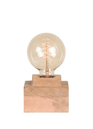 Tafellamp Block - Rough - Mangohout