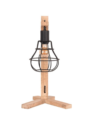 Tafellamp Drop - Zwart - Mangohout