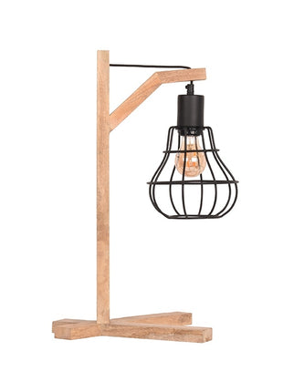 Tafellamp Drop - Zwart - Mangohout