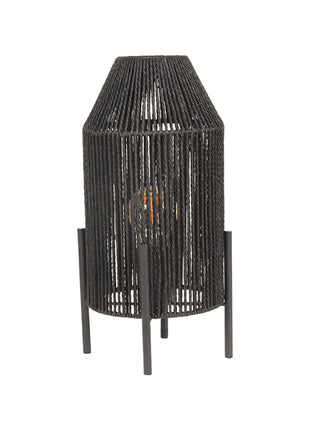 Tafellamp Ibiza - Zwart - Jute