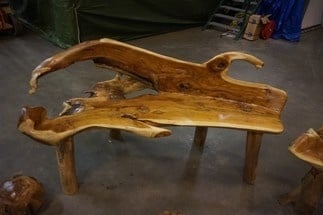 Boomstam bankje 150 cm