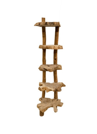 Teakhouten kast met plateau's
