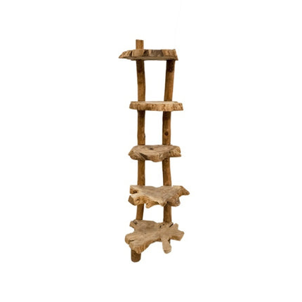 Teakhouten kast met plateau's