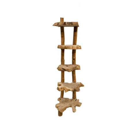 Teakhouten kast met plateau's