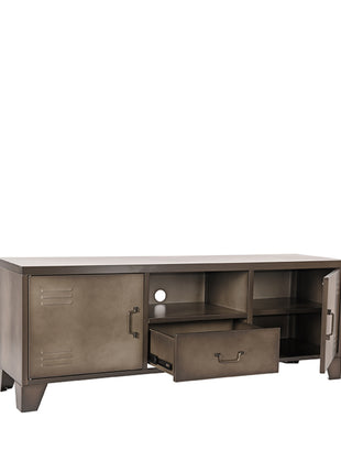 Tv-meubel Fence - Grijs - Metaal