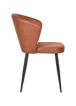 Eetkamerstoel Wave - Cognac - Microfiber
